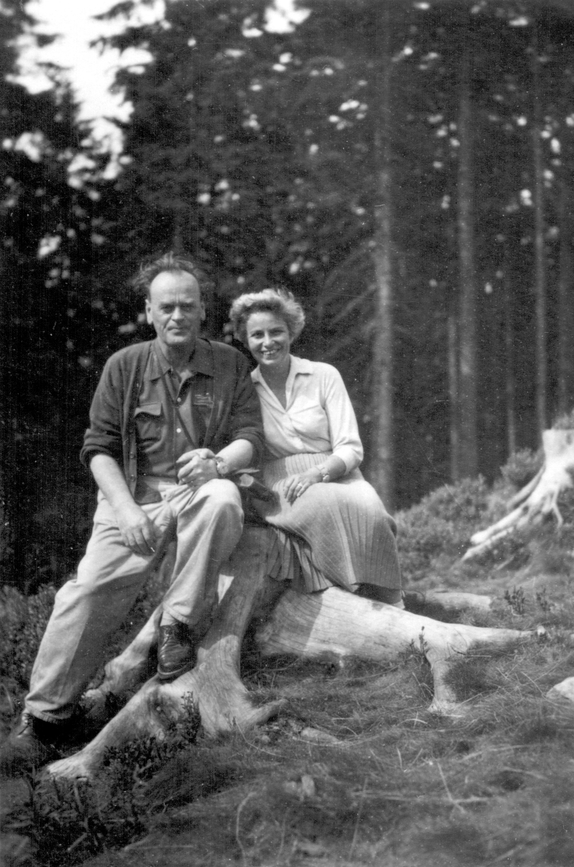 Viera Slesingerova with her husband Jaroslav Slesinger
