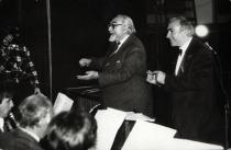 Jul Levi conducting in the Jewish Cultural Home