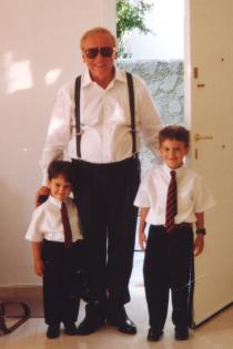 Albertos Beraha with his grandsons Albertos and Carolos