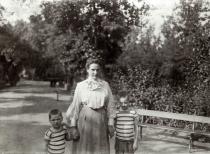 Ella Antal with her two sons Pal and Jeno Antal