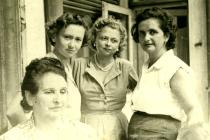 Stefania Rubinger with her mother and sisters-in-law