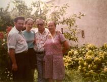 A Blum házaspár lányukkal, Bertával és Feuerstein Rudolffal