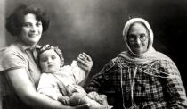 Sofia Ryzhevskaya with her son Lev and mother Olga Gitina