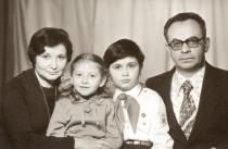 Galina Shkolnikova with her family