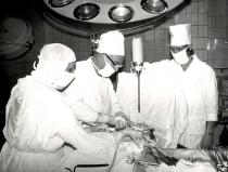 Moisey Goihberg performing surgery