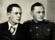 Peter Rabtsevich with his brother Lev Rabinov