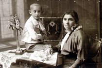 Zseni Rozenberg and her son Emil