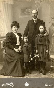 Bohumil Steiner and Hermina Steinerova with their children