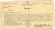 Magdolna Palmai's document for Hungarian naturalization