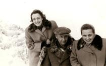 Apolonia Starzec with her husband Adolf Starzec and a friend in the mountains