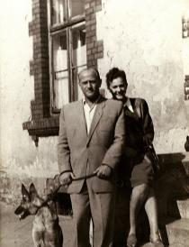 Danuta Mniewska with her husband Bronislaw Rozenowicz after the war