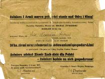 Mieczyslaw Najman's certificate of bestowal of a rural farm