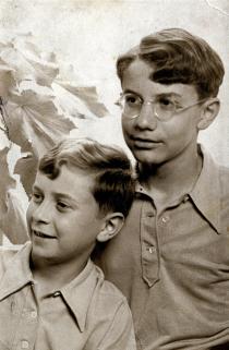 Adam Silberring with his brother Ludwik